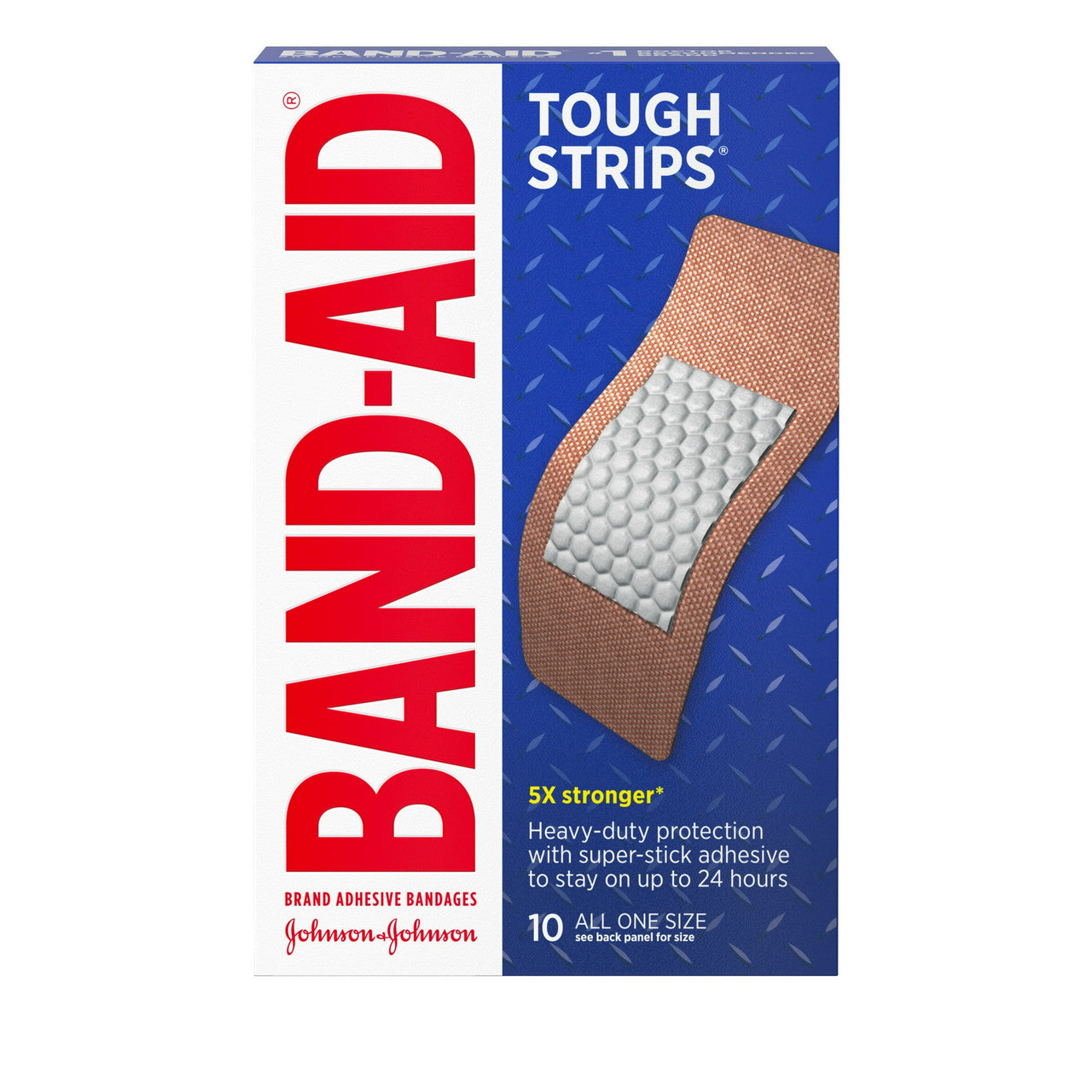 Band-Aid Bandages Tough Strips, Extra Large - 10 Ea